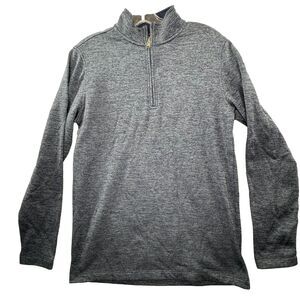 Rorie Whelan Sweater Heathered BLUE Mens Small 1/4 Zip Pullover Golf‎ Shirt